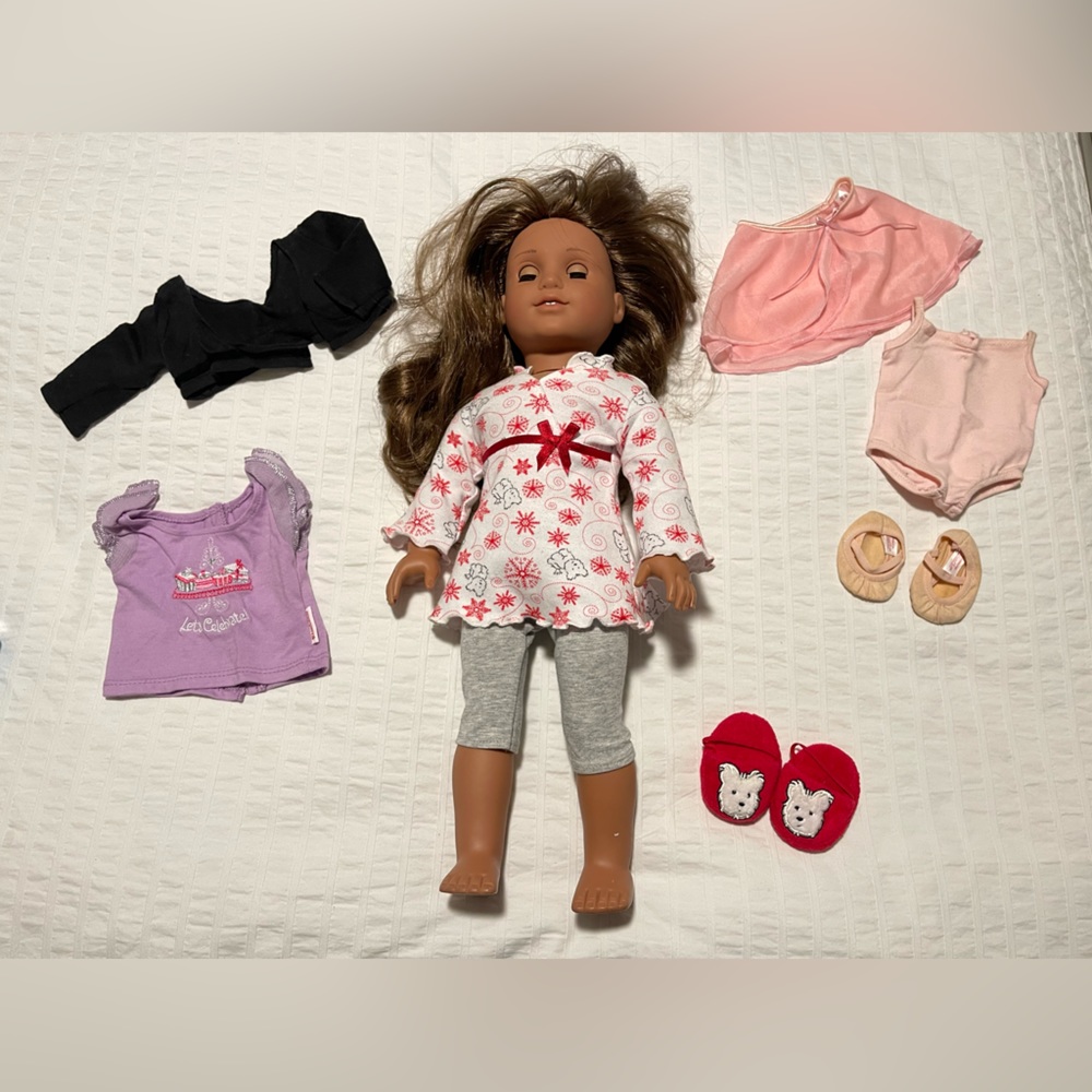 American girl doll with clothes